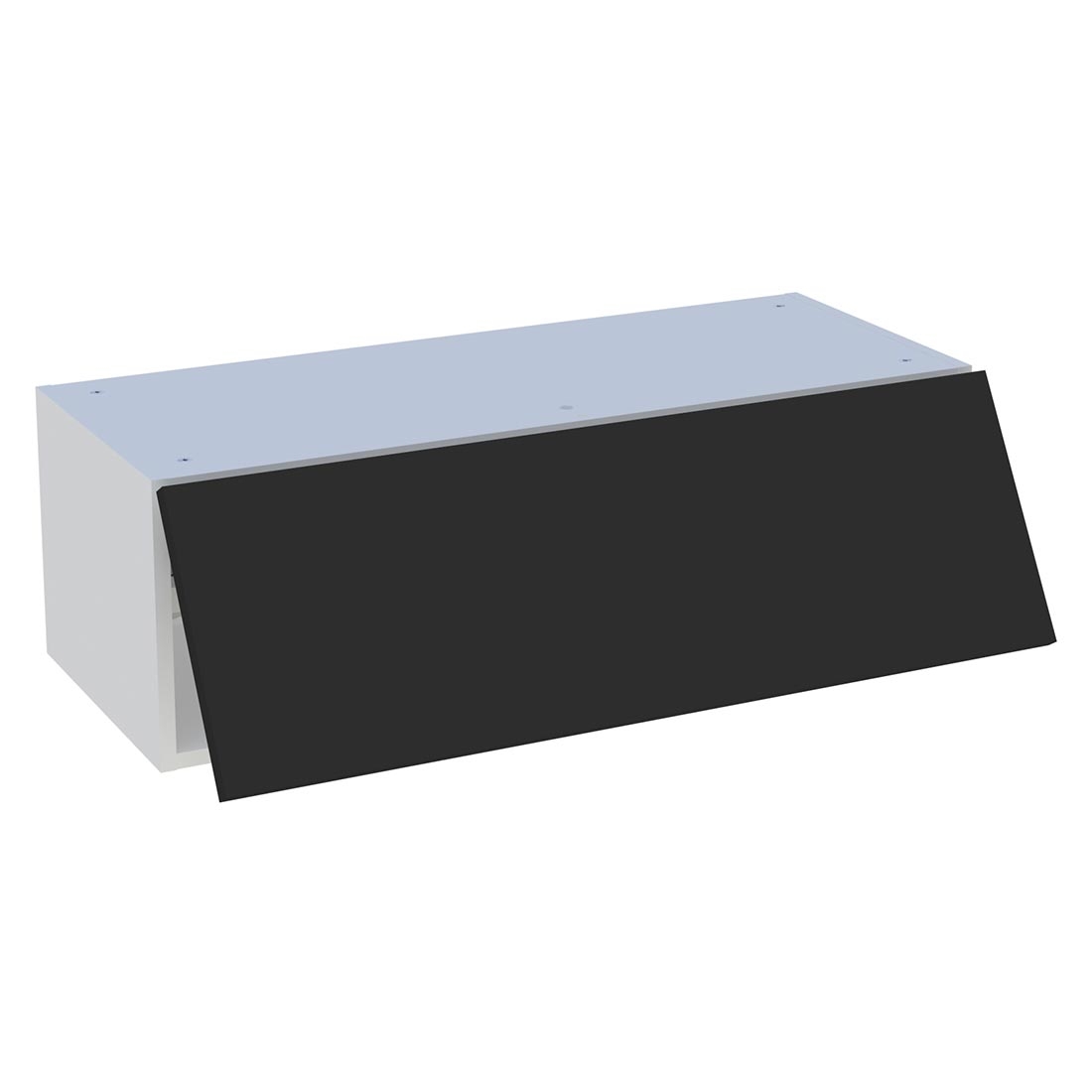 Meuble haut cuisine 1 porte relevante H. 28,8 cm x L. 90 cm - Noir mat