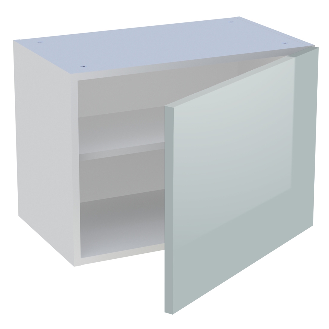 Meuble haut cuisine 1 porte H. 43,2 cm x L. 60 cm - Gris cendre brillant