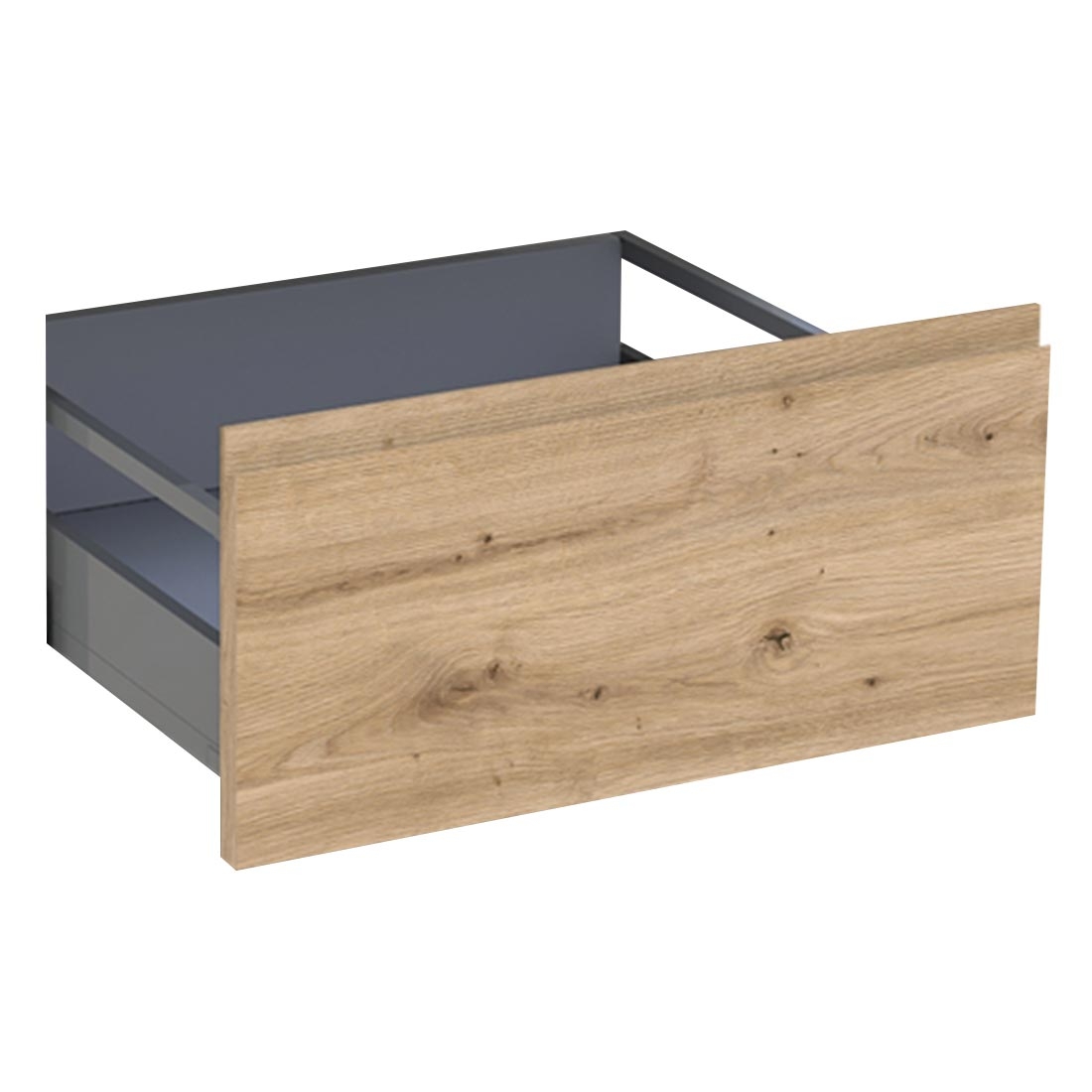 Kit façade meuble cuisine Chêne Naturel Sans Poignée 1 casserolier H. 28,5 cm L. 59,7 cm