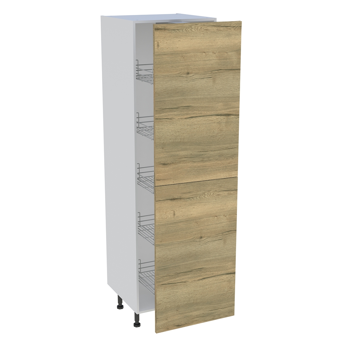 Colonne cuisine 2 portes H. 216,6 cm x L. 60 cm - C2P601EX - Chêne structuré