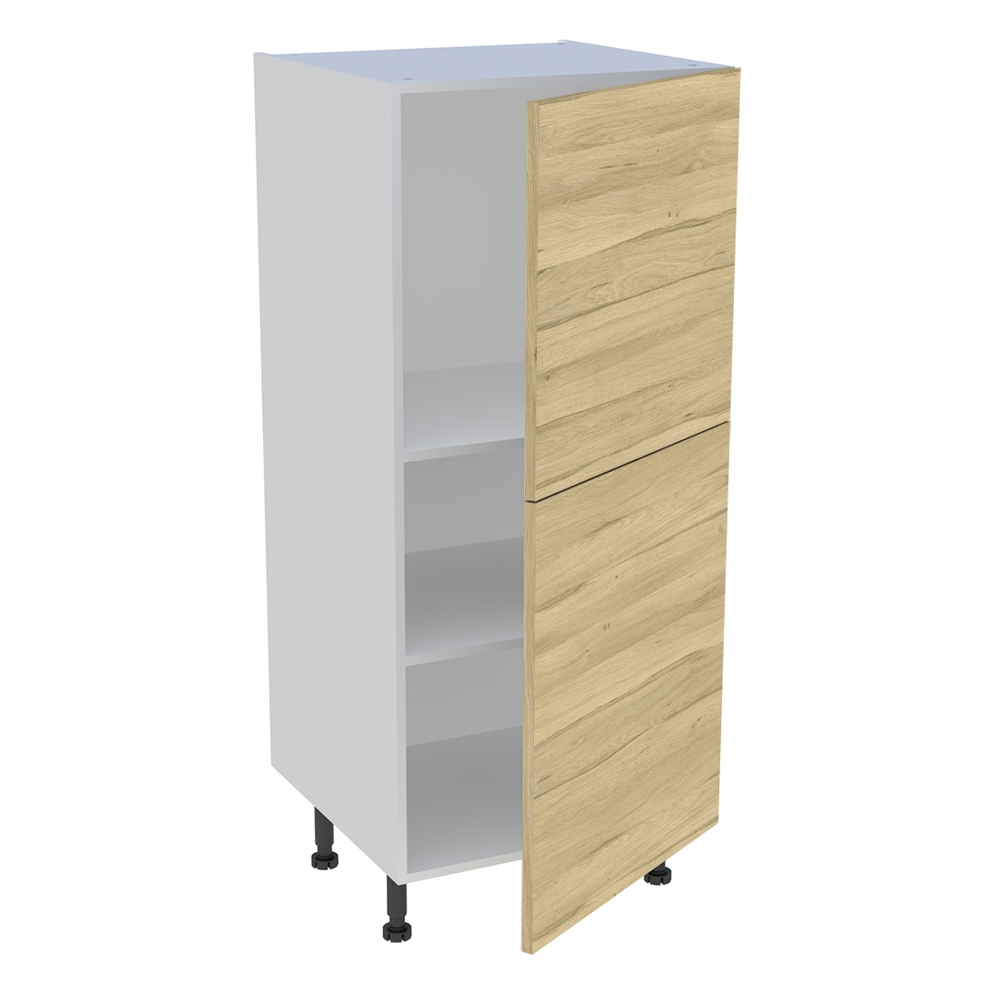 Demi colonne cuisine 2 portes H. 129,6 cm x L. 60 cm - Chêne clair