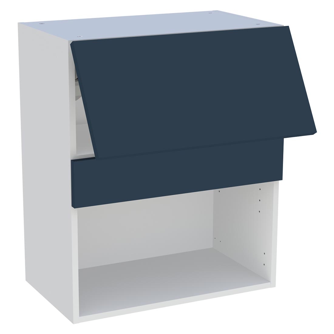 Meuble haut cuisine 1 porte relevante H. 72 cm x L. 60 cm - Bleu nuit mat