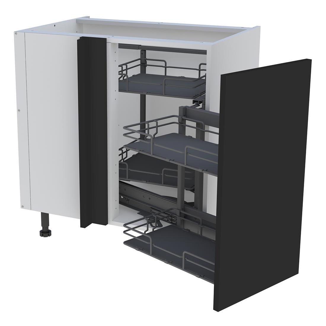 Meuble bas cuisine 1 porte H. 87 cm x L. 80 cm - BSA105MCG - Noir mat