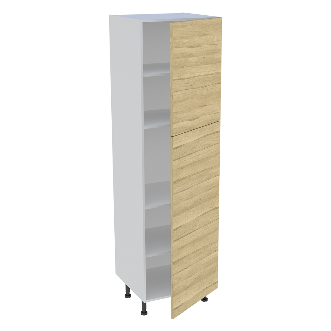 Colonne cuisine 2 portes H. 216,6 cm x L. 60 cm - C2P602 - Chêne clair