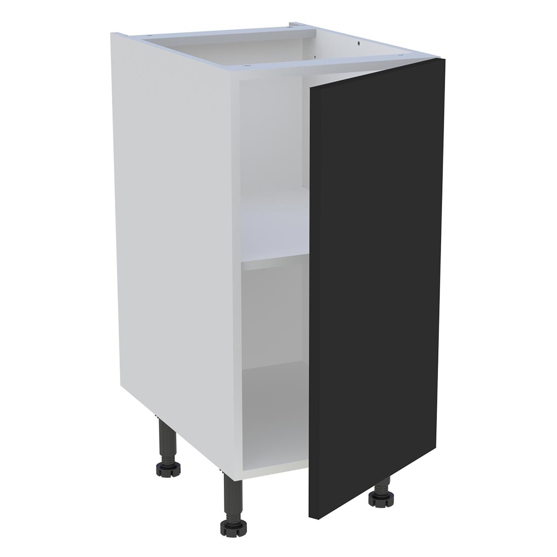 Meuble bas cuisine 1 porte H. 87 cm x L. 40 cm - Noir mat