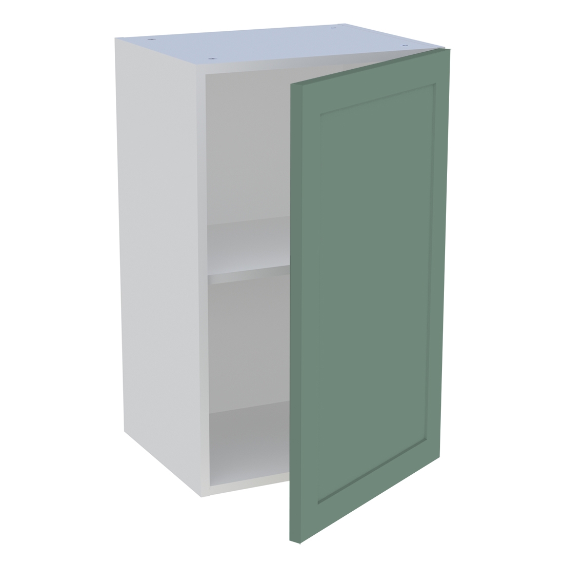 Meuble haut cuisine 1 porte H. 72 cm x L. 45 cm - Vert sauge cadre