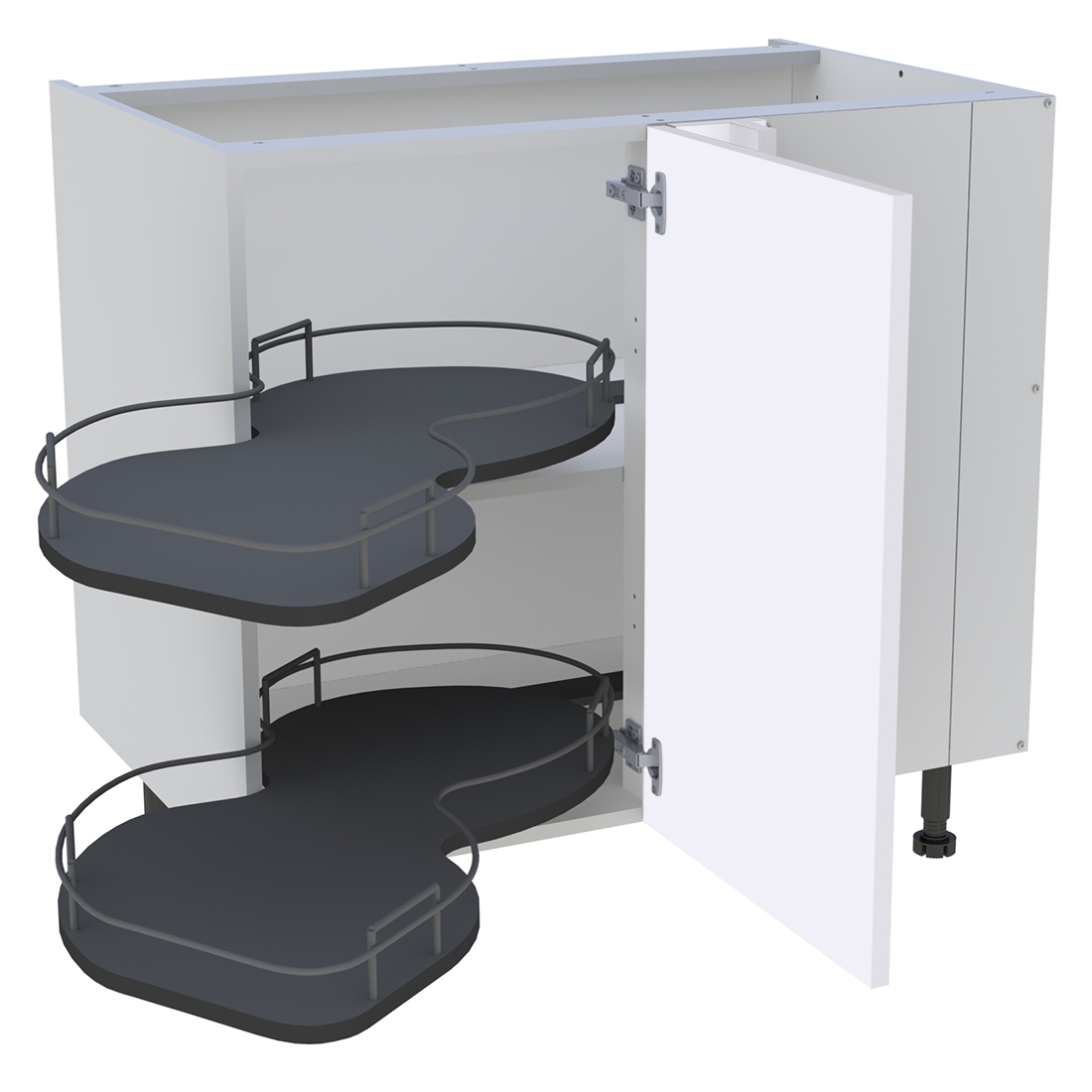 Meuble bas cuisine 1 porte H. 87 cm x L. 90 cm - BSA110D - Blanc brillant