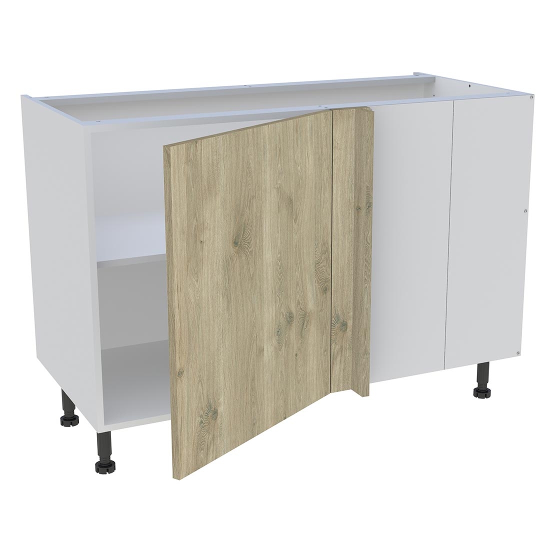 Meuble bas d'angle cuisine 1 porte H. 87 cm x L. 120 cm - Chêne doré