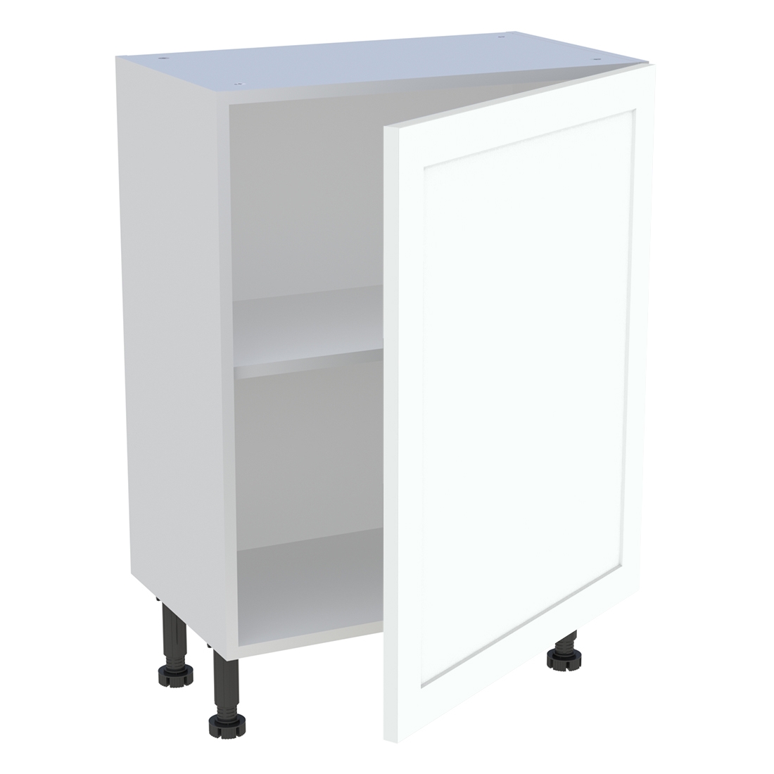 Meuble bas cuisine 1 porte H. 87 cm x L. 60 cm x P. 36,9 cm - Blanc cadre