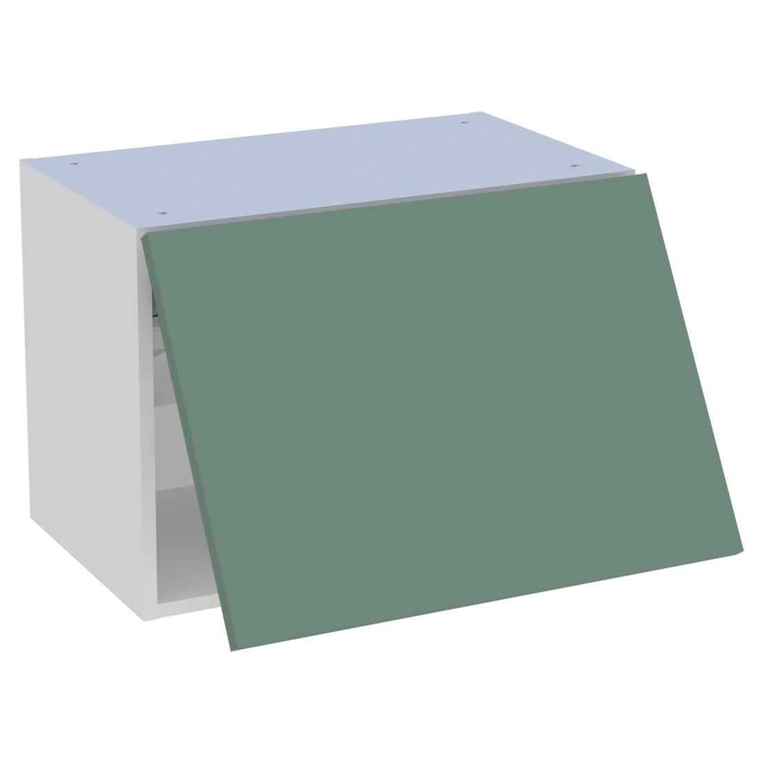 Meuble haut cuisine 1 porte relevante H. 43,2 cm x L. 60 cm - Vert sauge mat