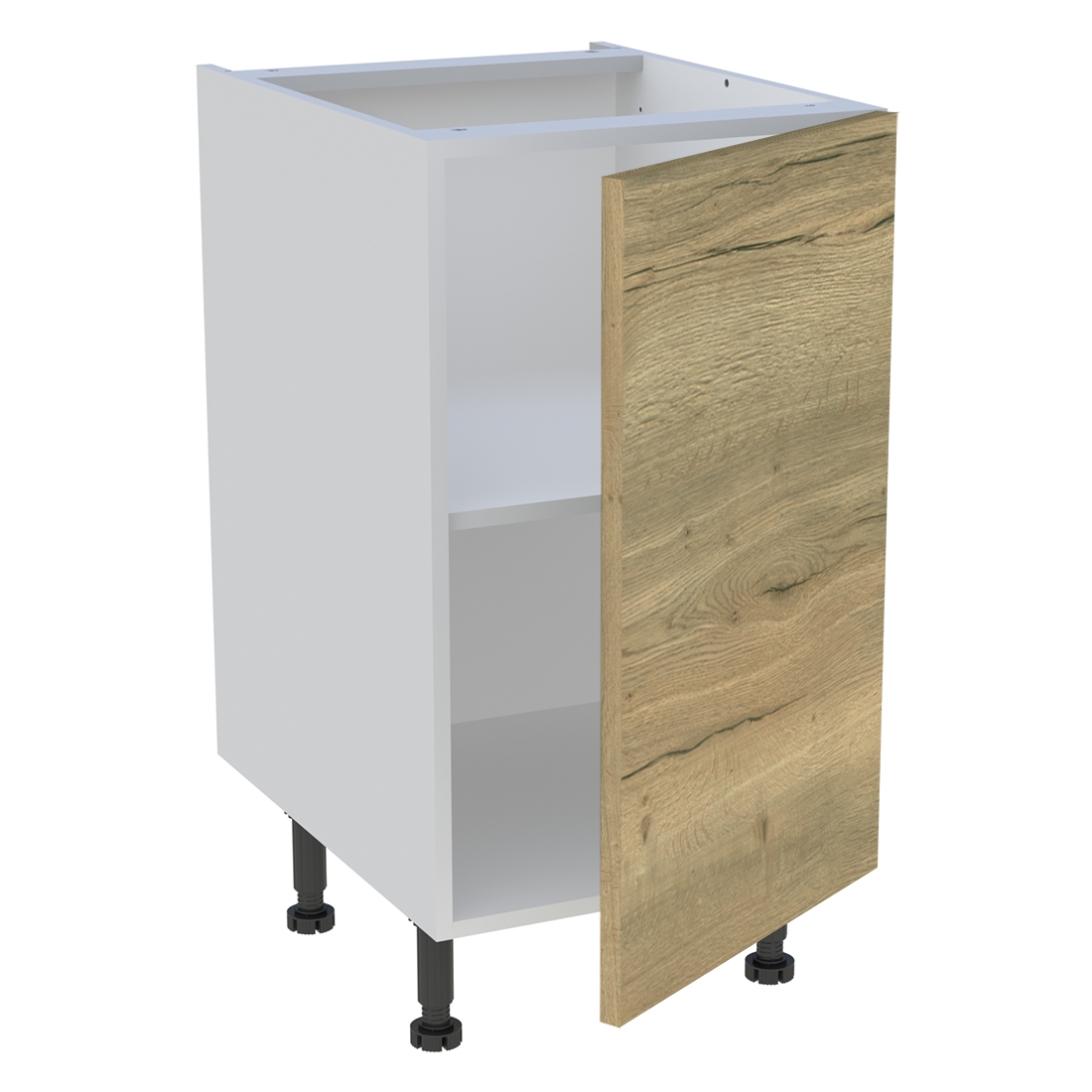Meuble bas cuisine 1 porte H. 87 cm x L. 45 cm - Chêne structuré