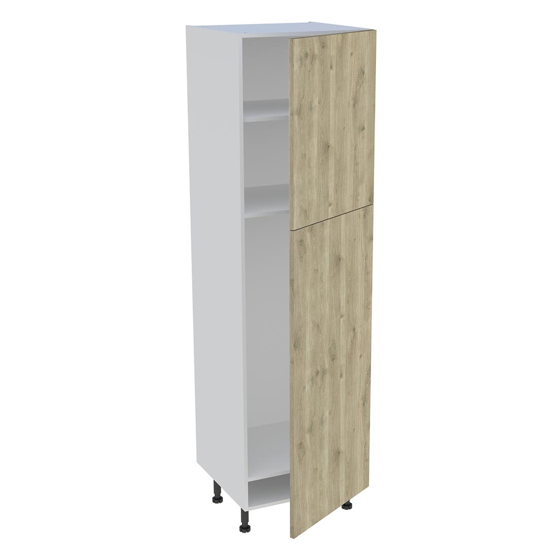 Colonne cuisine 2 portes H. 216,6 cm x L. 60 cm - CFR2P601 - Chêne doré