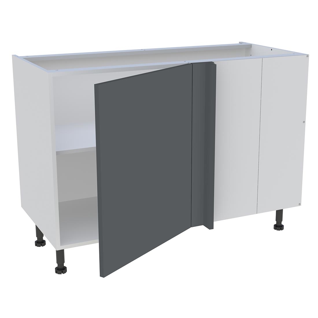 Meuble bas d'angle cuisine 1 porte H. 87 cm x L. 120 cm - Gris ardoise mat