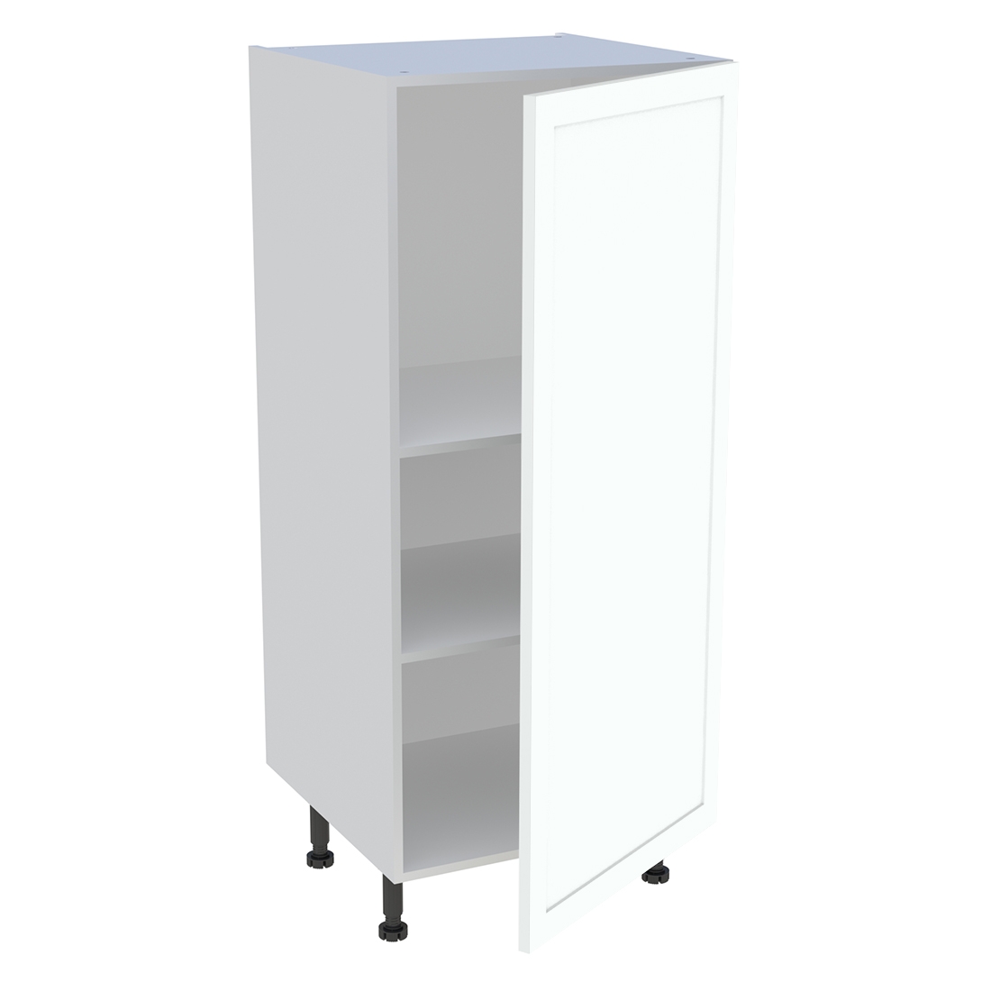 Demi colonne cuisine 1 porte H. 129,6 cm x L. 60 cm - Blanc cadre