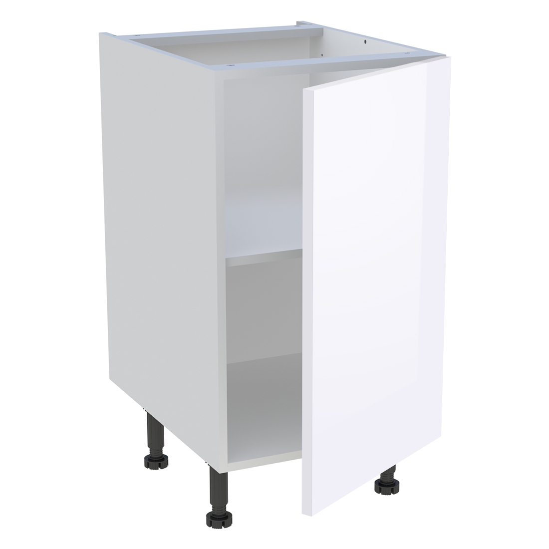 Meuble bas cuisine 1 porte H. 87 cm x L. 45 cm - Blanc brillant
