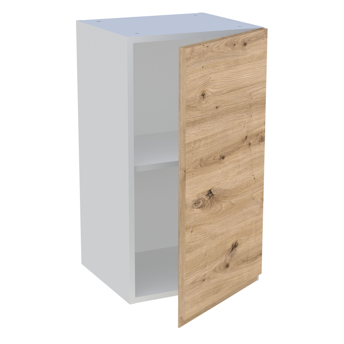Meuble haut cuisine 1 porte H. 72 cm x L. 40 cm - Chêne naturel sans poignée