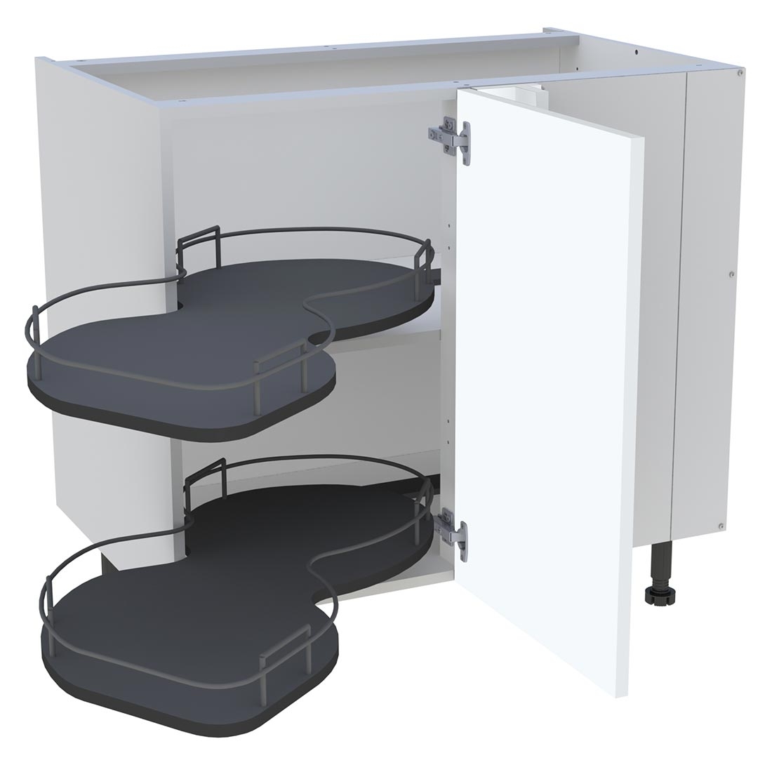 Meuble bas cuisine 1 porte H. 87 cm x L. 90 cm - BSA110D - Blanc mat