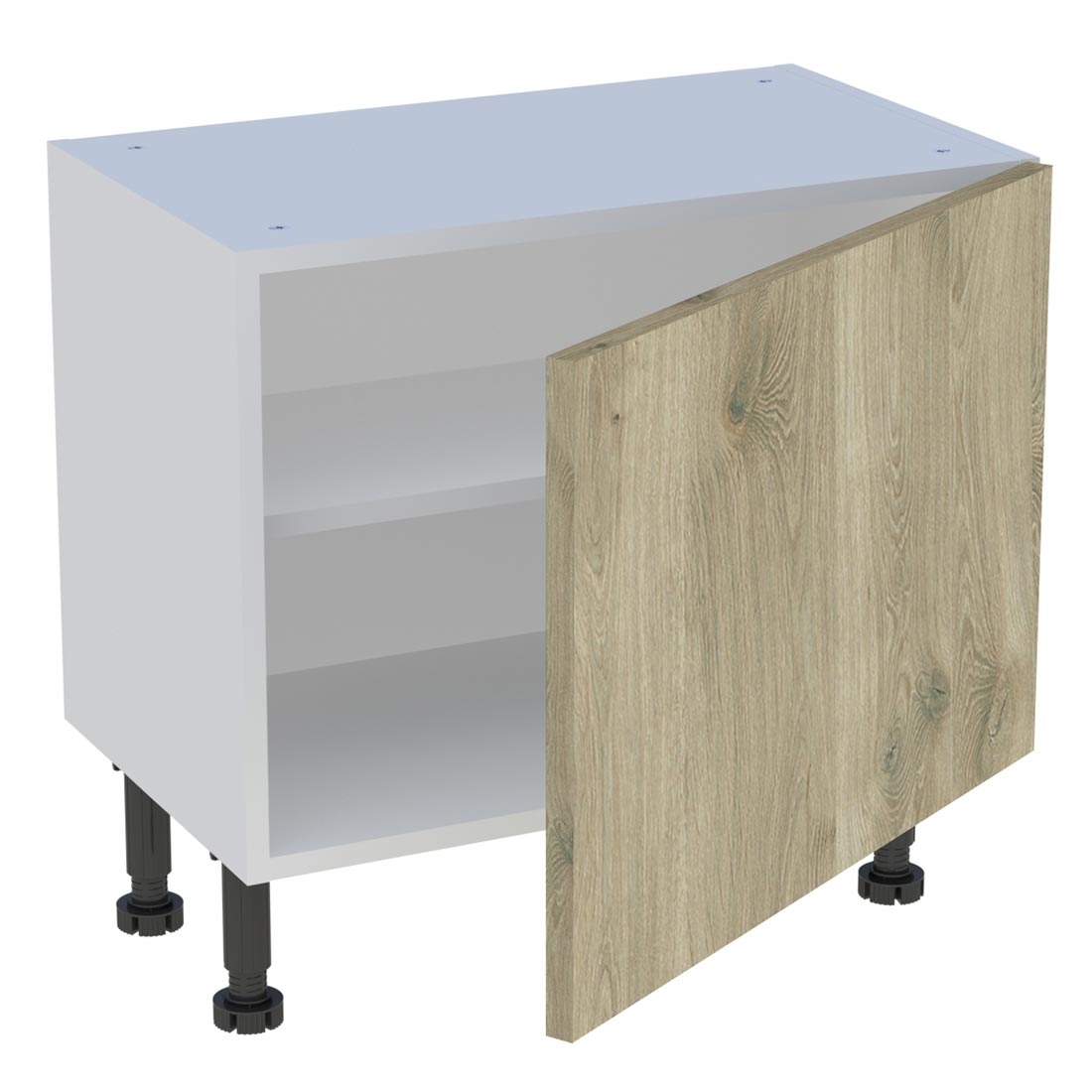 Meuble bas cuisine 1 porte H. 58,2 cm x L. 60 cm x P. 36,9 cm - Chêne doré