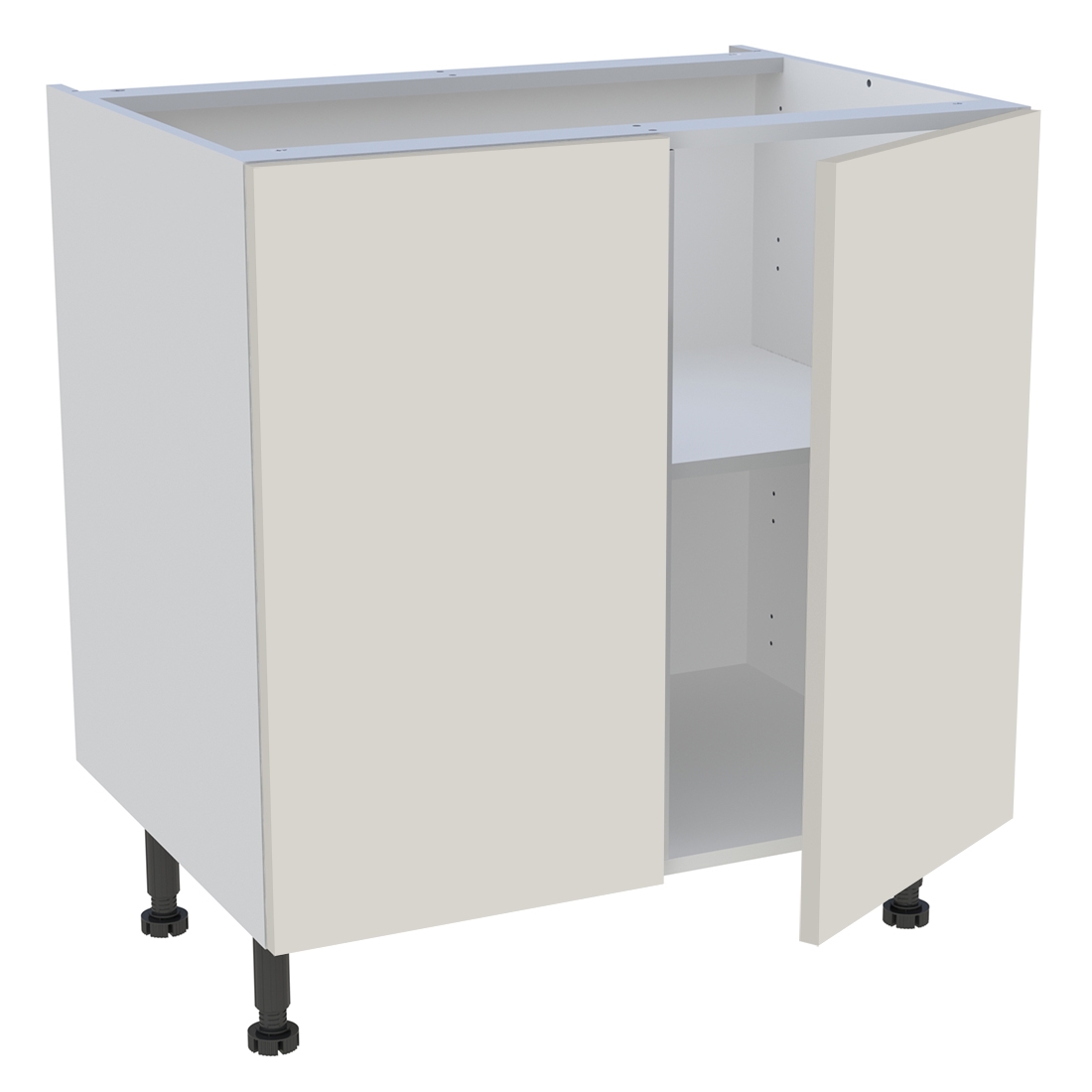 Meuble bas cuisine 2 portes H. 87 cm x L. 80 cm - Lin mat