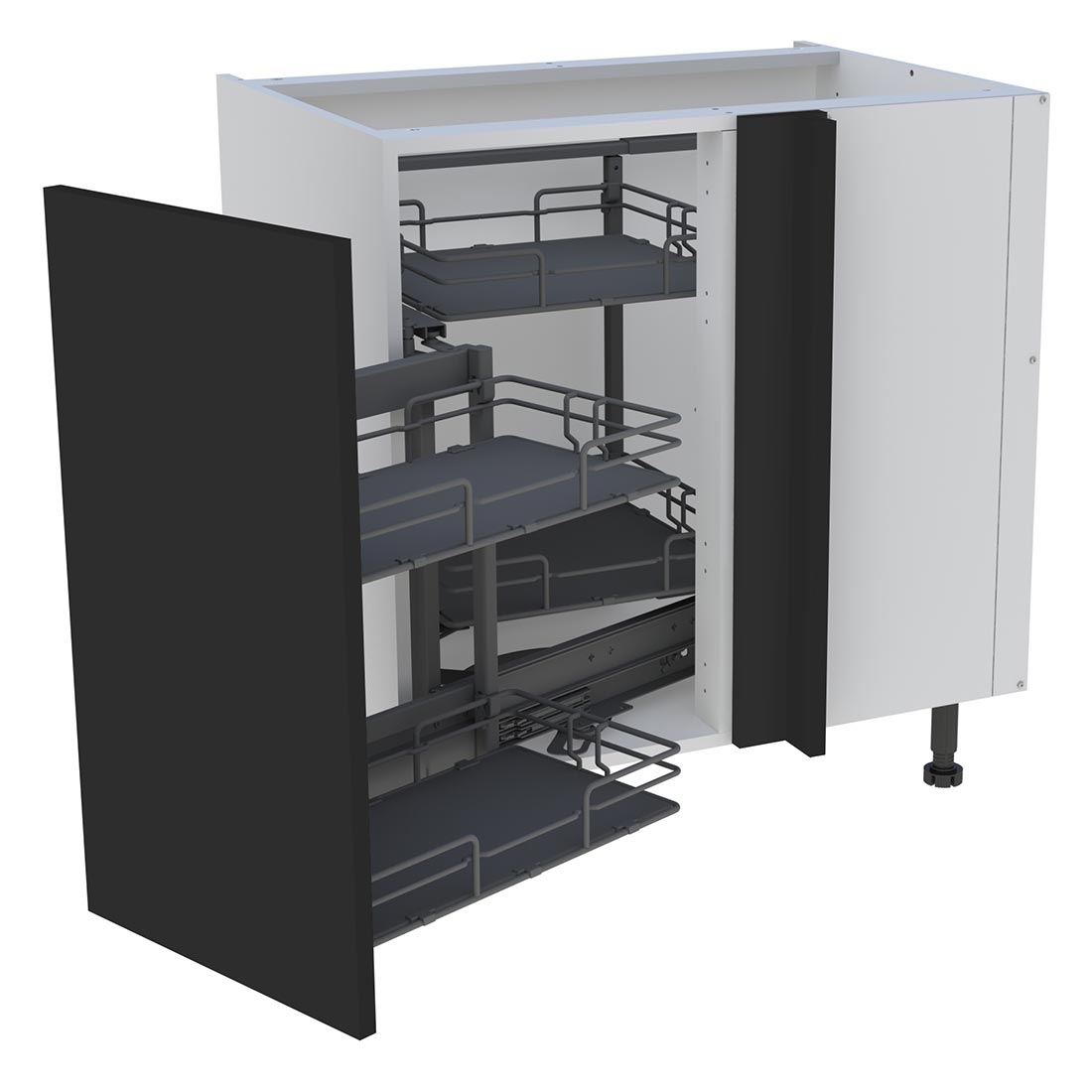 Meuble bas cuisine 1 porte H. 87 cm x L. 80 cm - BSA105MCD - Noir mat