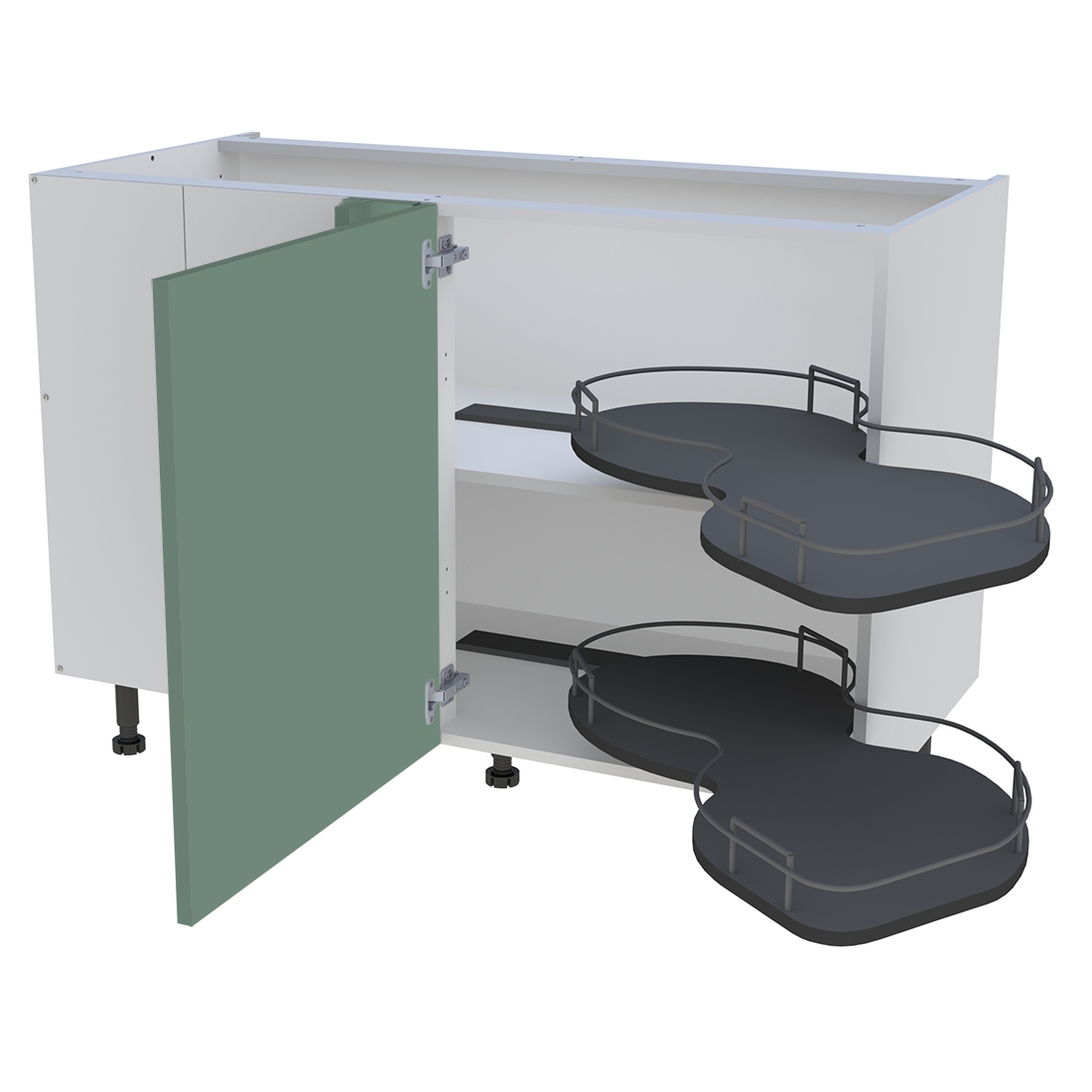 Meuble bas cuisine 1 porte H. 87 cm x L. 120 cm - BSA120G - Vert sauge mat