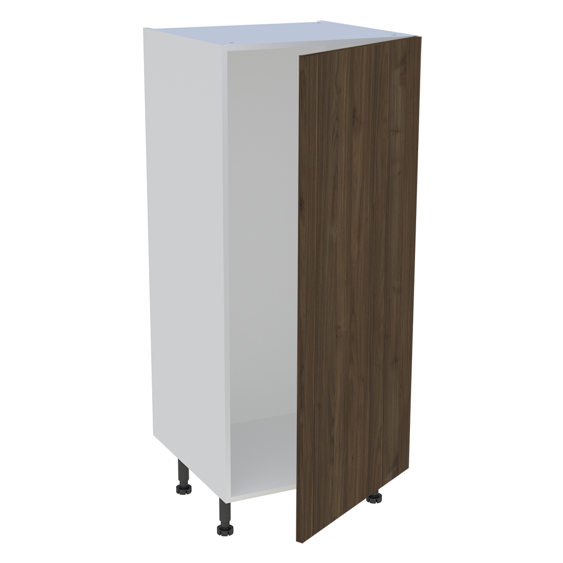 Demi colonne cuisine 1 porte H. 129,6 cm x L. 60 cm - Noyer foncé
