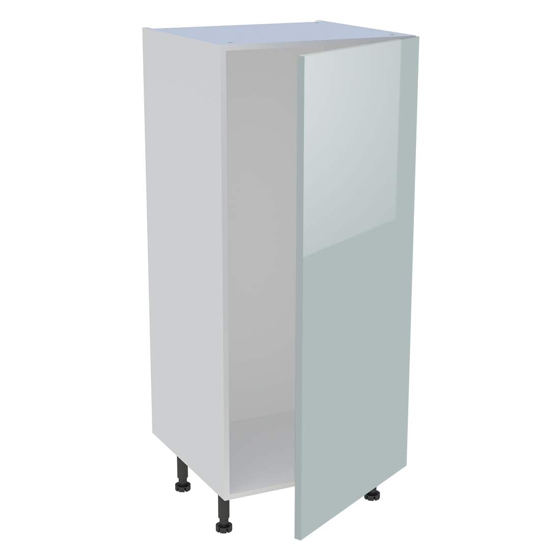 Demi colonne cuisine 1 porte H. 129,6 cm x L. 60 cm - Gris cendre brillant