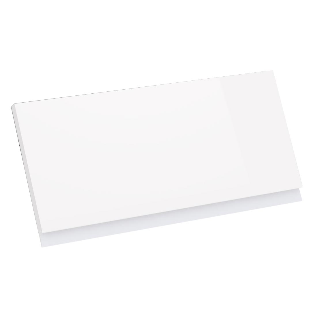 Kit façade meuble cuisine Blanc Brillant Sans Poignée 1 porte H. 28,5 cm L. 59,7 cm