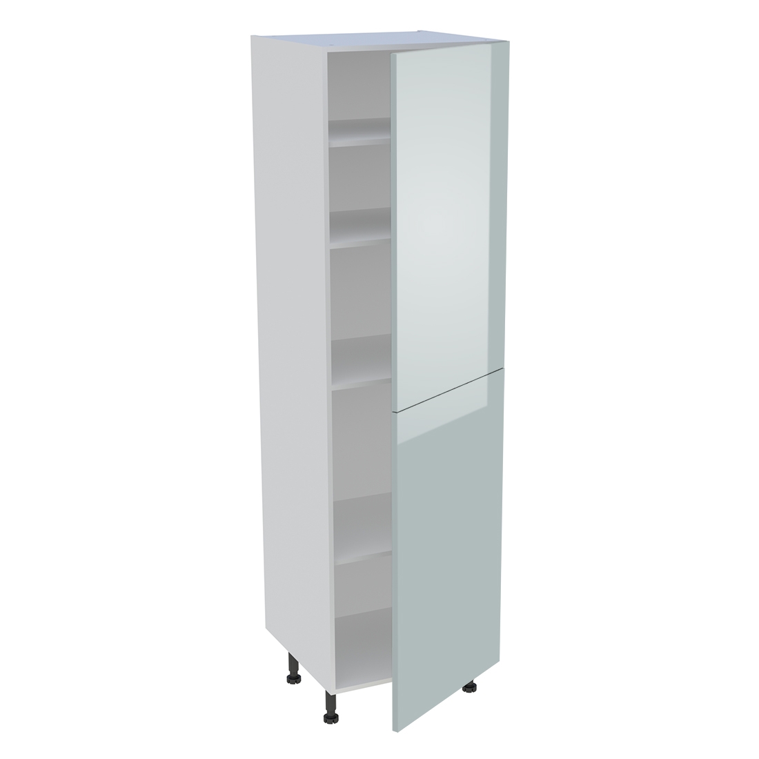 Colonne cuisine 2 portes H. 216,6 cm x L. 60 cm - C2P601 - Gris cendre brillant