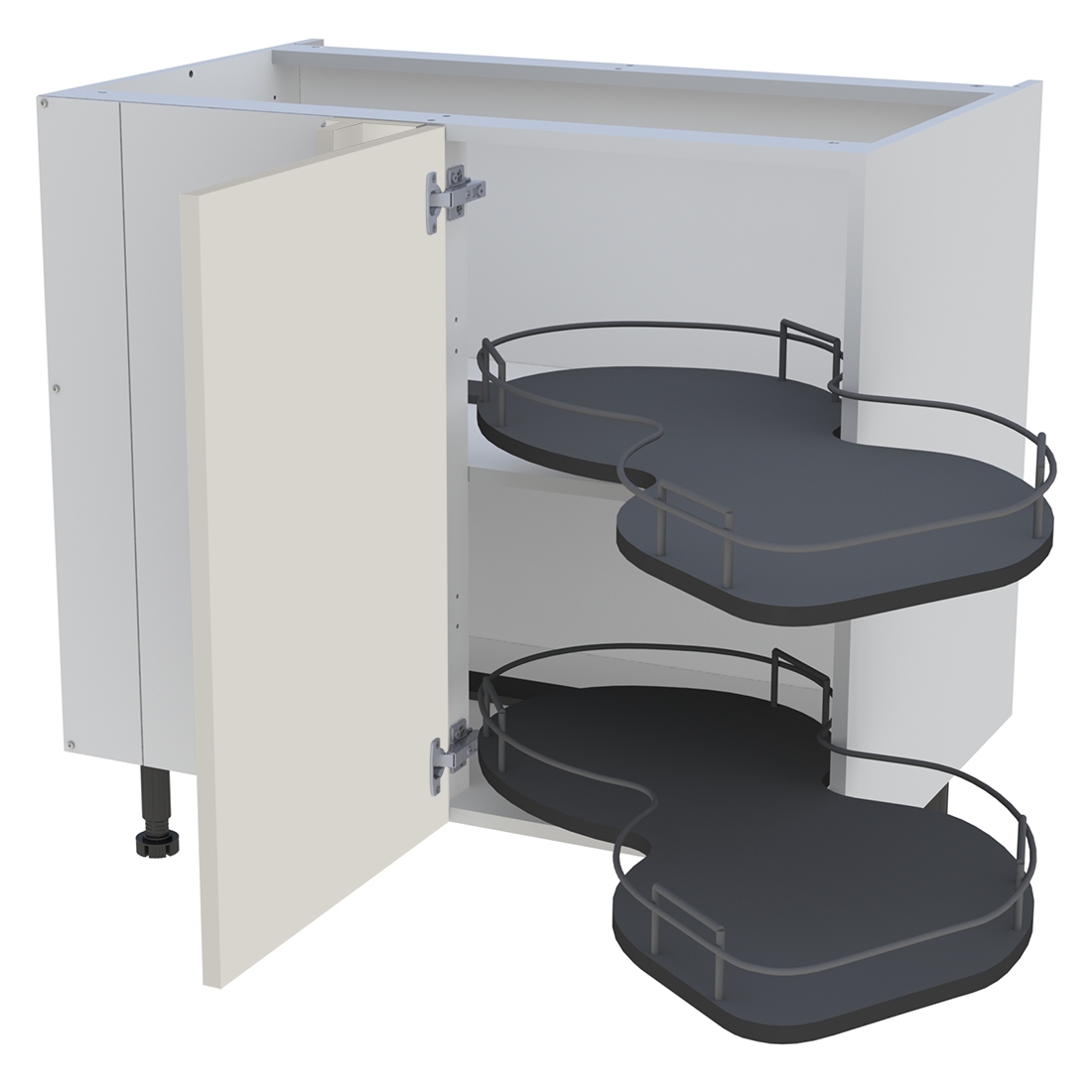 Meuble bas cuisine 1 porte H. 87 cm x L. 90 cm - BSA110G - Lin mat