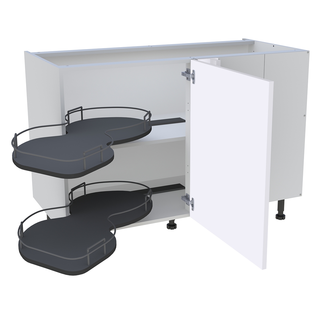 Meuble bas cuisine 1 porte H. 87 cm x L. 120 cm - BSA120D - Blanc brillant