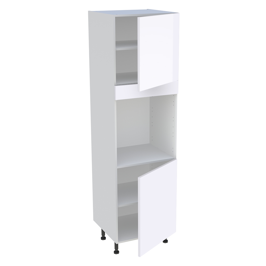 Colonne cuisine 2 portes H. 216,6 cm x L. 60 cm - CF2P - Blanc brillant