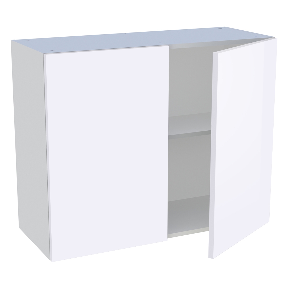 Meuble haut cuisine 2 portes H. 72 cm x L. 90 cm - Blanc brillant