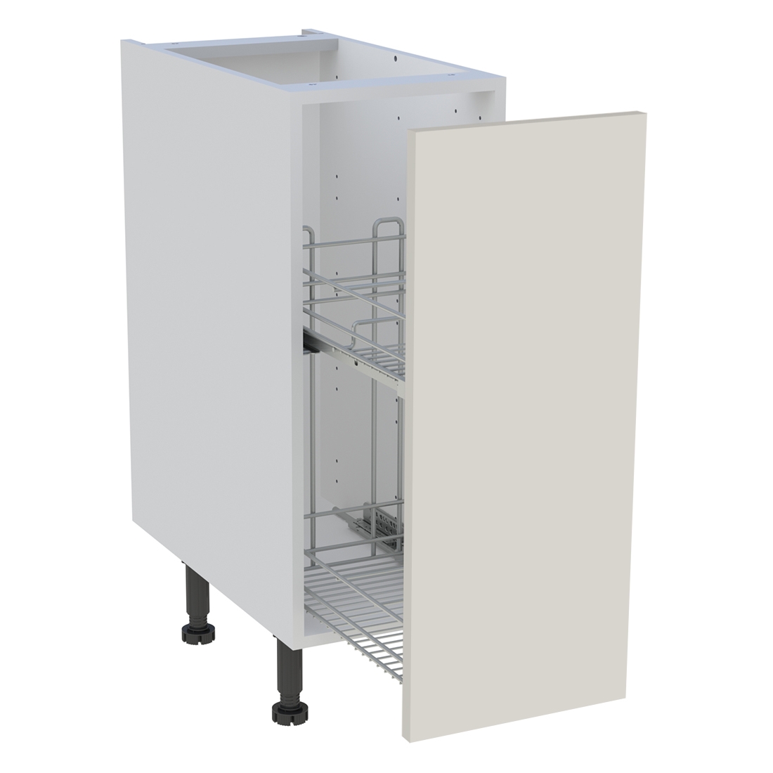 Meuble bas cuisine 1 coffre H. 87 cm x L. 30 cm - Lin mat