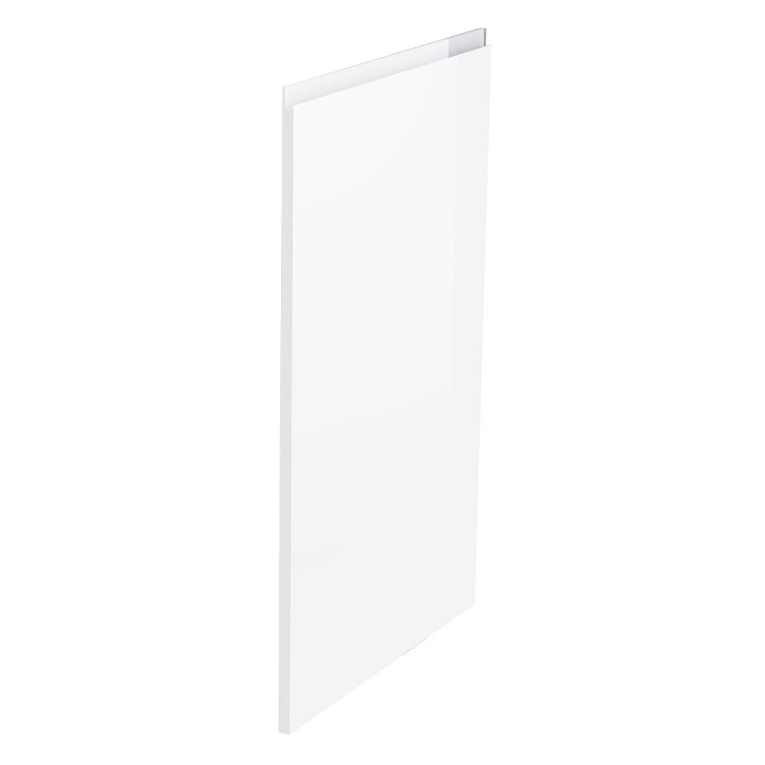 Kit façade meuble cuisine Blanc Brillant Sans Poignée 1 porte H. 100,5 cm L. 59,7 cm