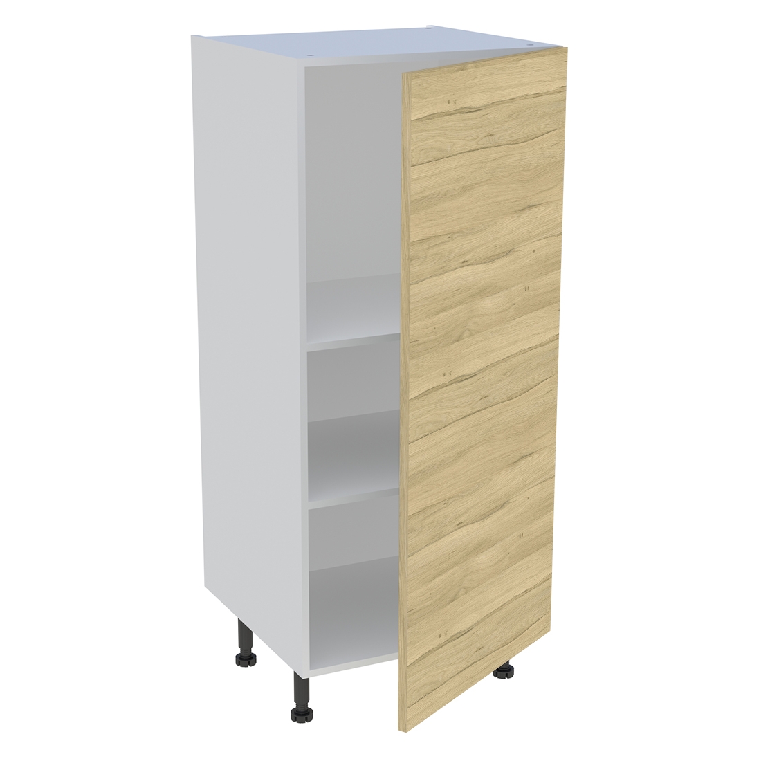 Demi colonne cuisine 1 porte H. 129,6 cm x L. 60 cm - Chêne clair