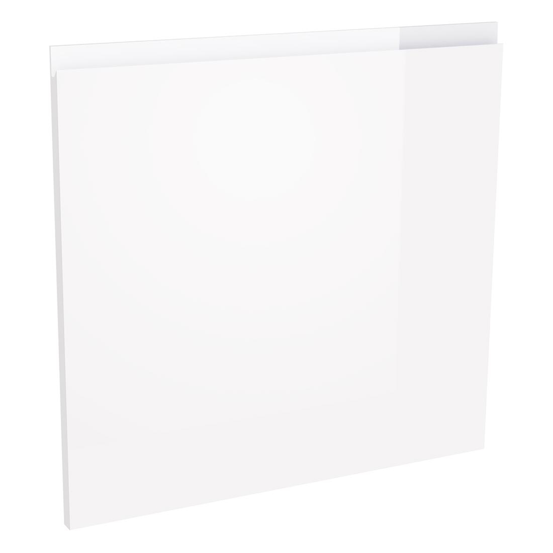 Kit façade 1 porte lave-vaisselle semi-intégrable Blanc Brillant Sans Poignée 1 porte H. 57,3 cm L. 59,7 cm