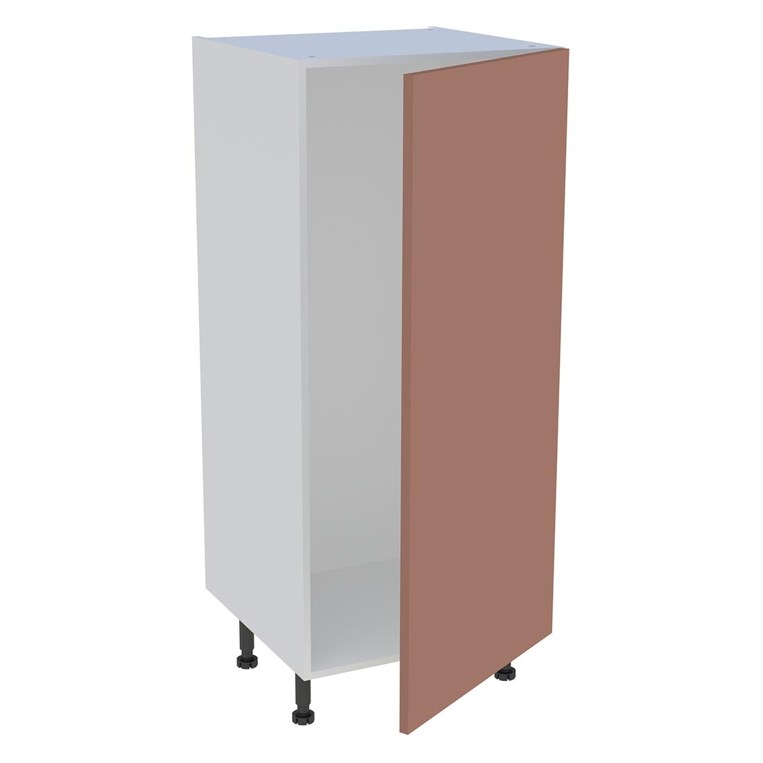 Demi colonne cuisine 1 porte H. 129,6 cm x L. 60 cm - Terracotta mat