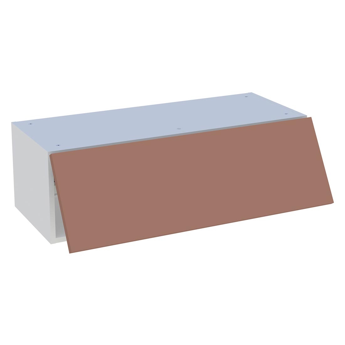 Meuble haut cuisine 1 porte relevante H. 28,8 cm x L. 90 cm - Terracotta mat