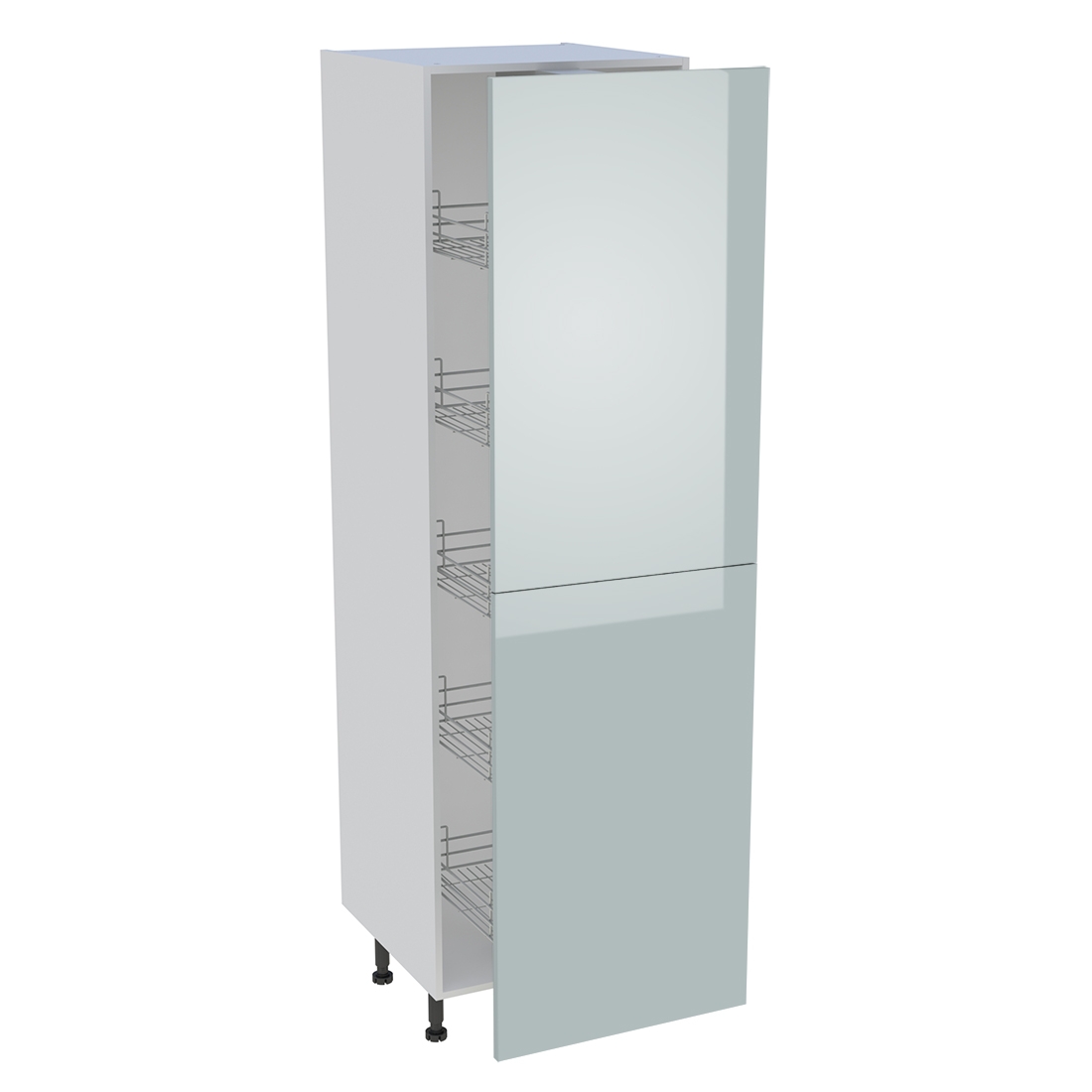 Colonne cuisine 2 portes H. 216,6 cm x L. 60 cm - C2P601EX - Gris cendre brillant