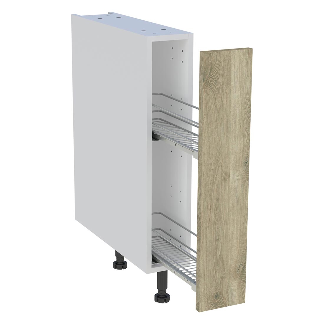 Meuble bas cuisine 1 coffre H. 87 cm x L. 15 cm - Chêne doré