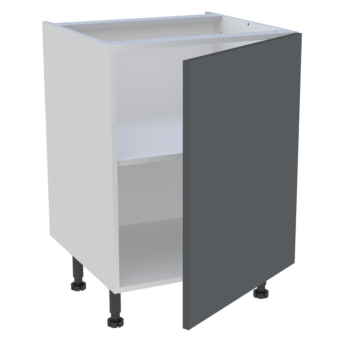 Meuble bas cuisine 1 porte H. 87 cm x L. 60 cm - Gris ardoise mat