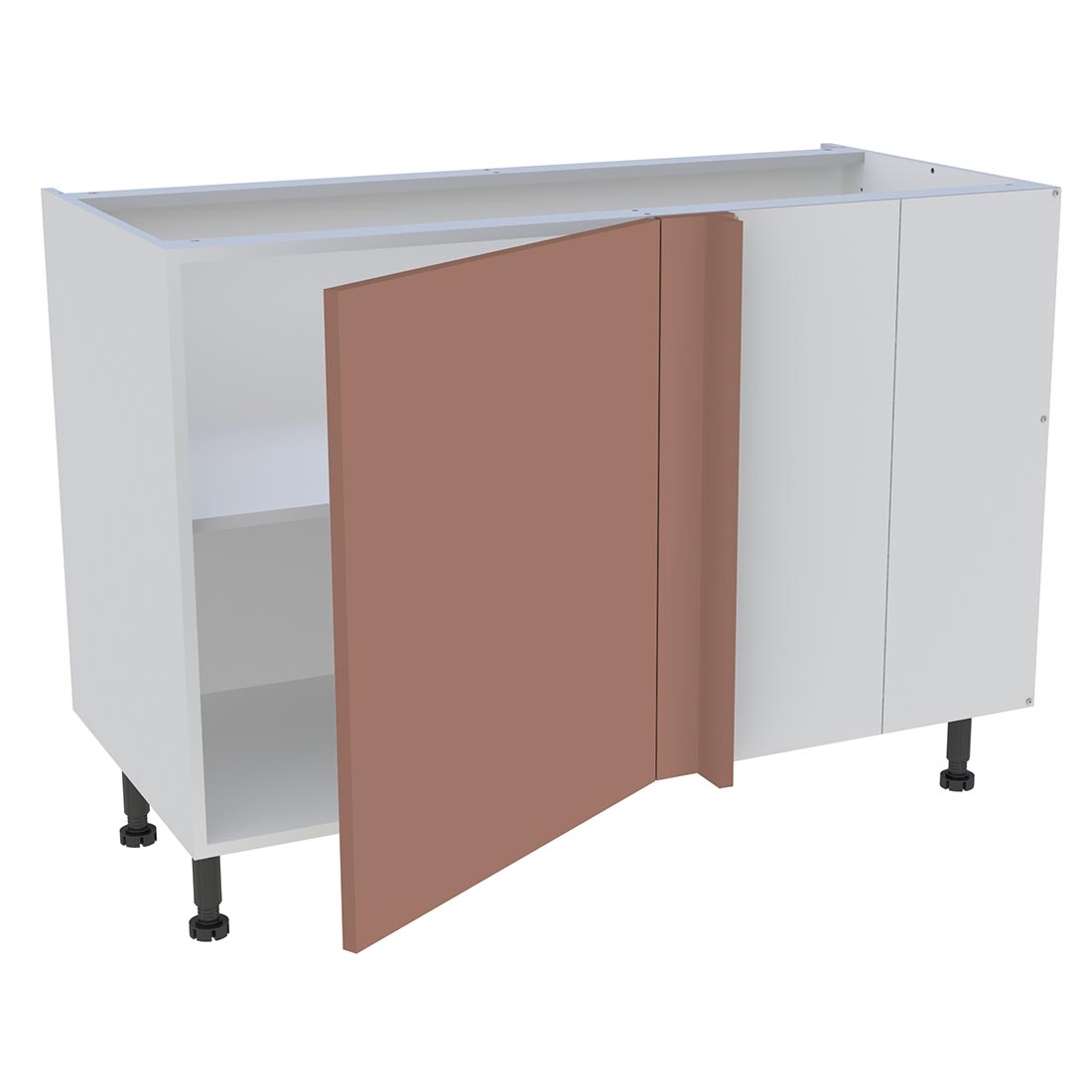 Meuble bas d'angle cuisine 1 porte H. 87 cm x L. 120 cm - Terracotta mat