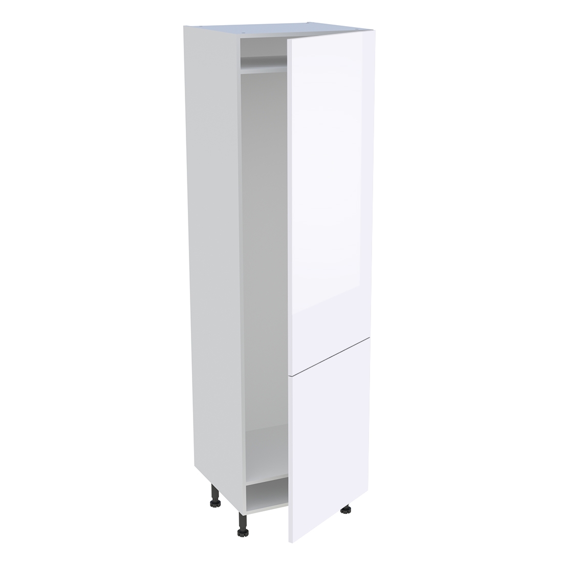 Colonne cuisine 2 portes H. 216,6 cm x L. 60 cm - CFR2P602 - Blanc brillant