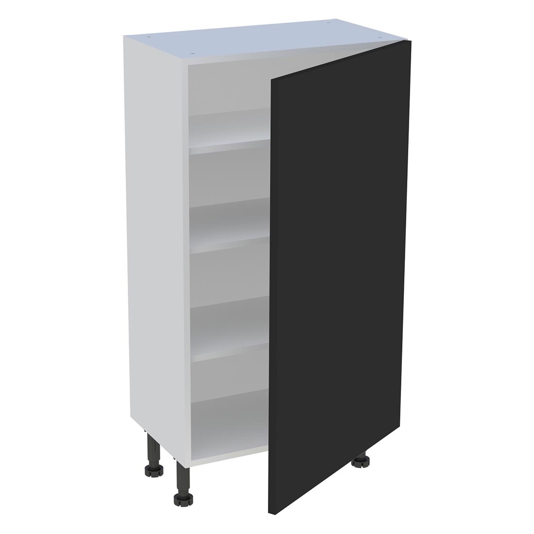 Meuble bas cuisine 1 porte H. 115,8 cm x L. 60 cm x P. 36,9 cm - Noir mat