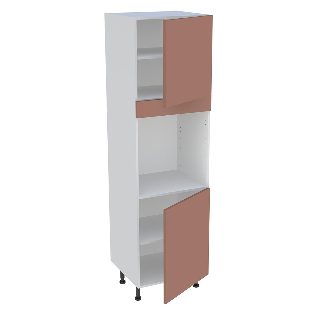 Colonne cuisine 2 portes H. 216,6 cm x L. 60 cm - CF2P - Terracotta mat