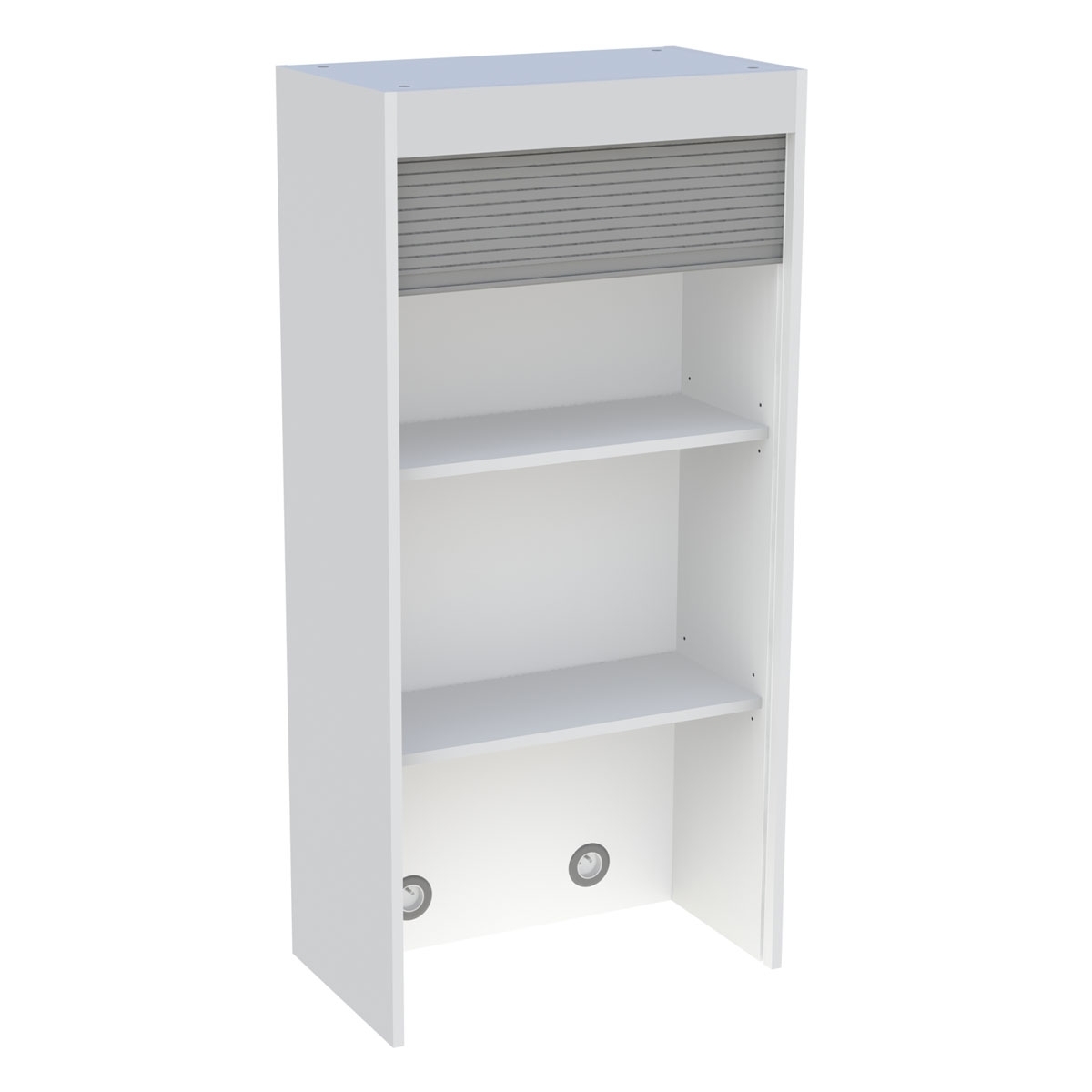 Caisson Meuble cuisine rideau déroulant Gris H. 121,6 cm x L. 60 cm x P. 35 cm