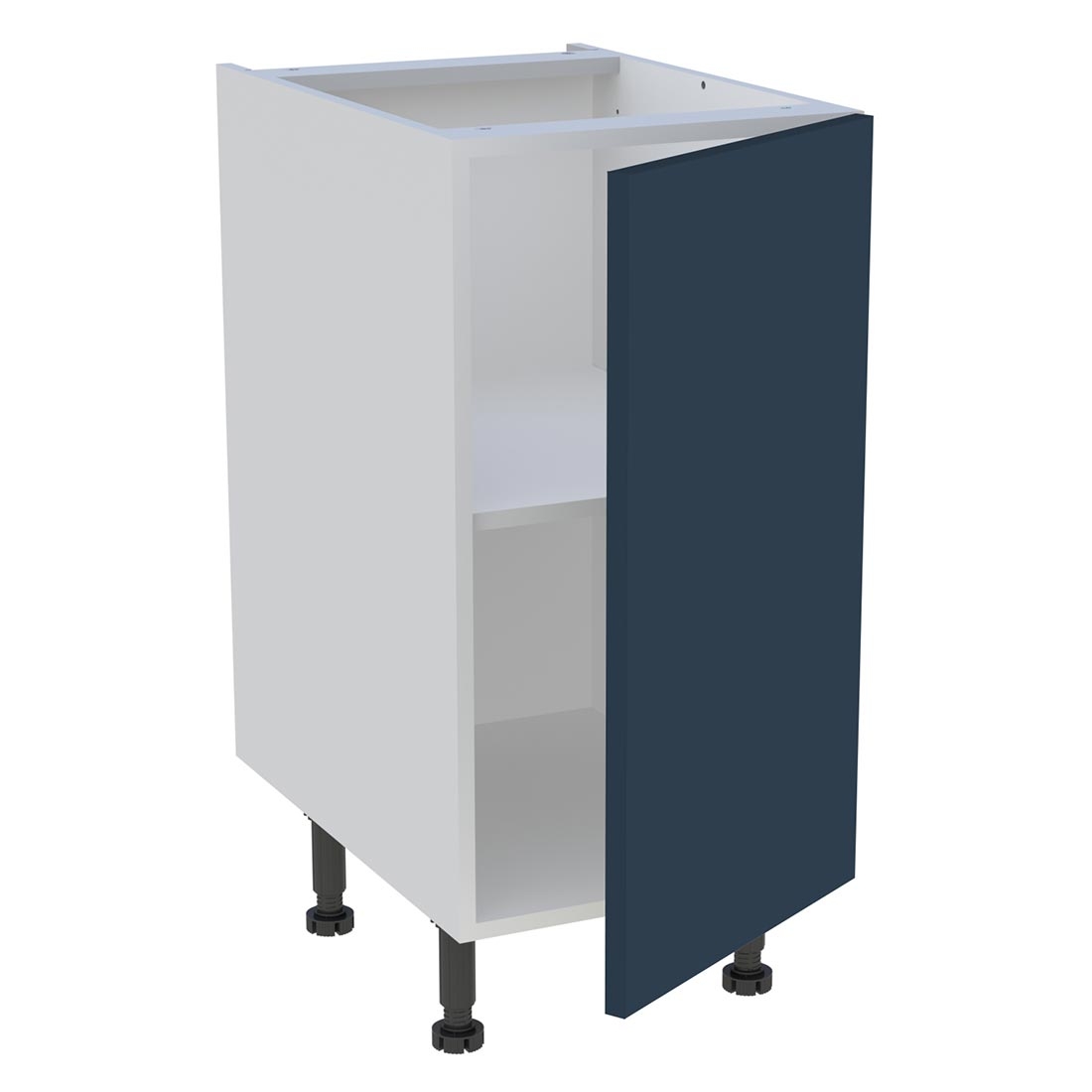 Meuble bas cuisine 1 porte H. 87 cm x L. 40 cm - Bleu nuit mat