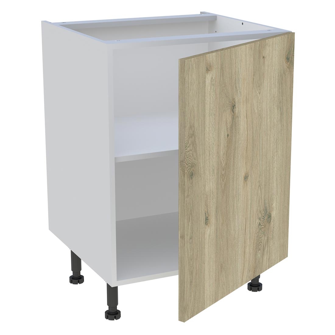 Meuble bas cuisine 1 porte H. 87 cm x L. 60 cm - Chêne doré