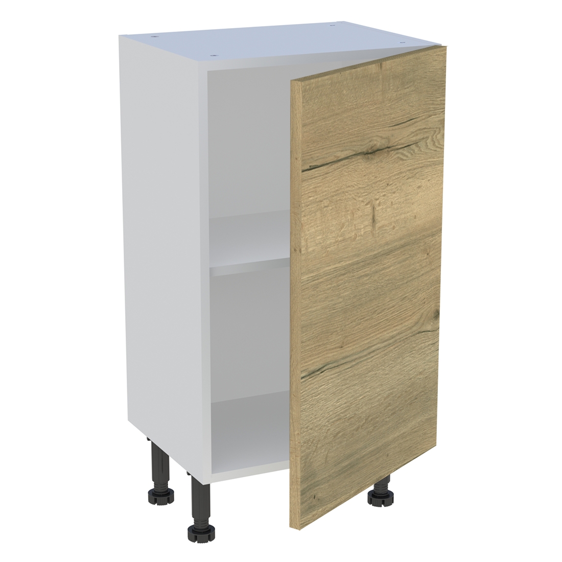 Meuble bas cuisine 1 porte H. 87 cm x L. 45 cm x P. 36,9 cm - Chêne structuré